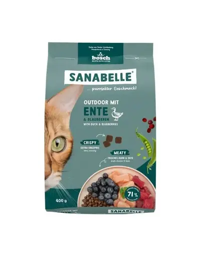 SANABELLE Outdoor Rață 400 g hrană pentru pisici de exterior