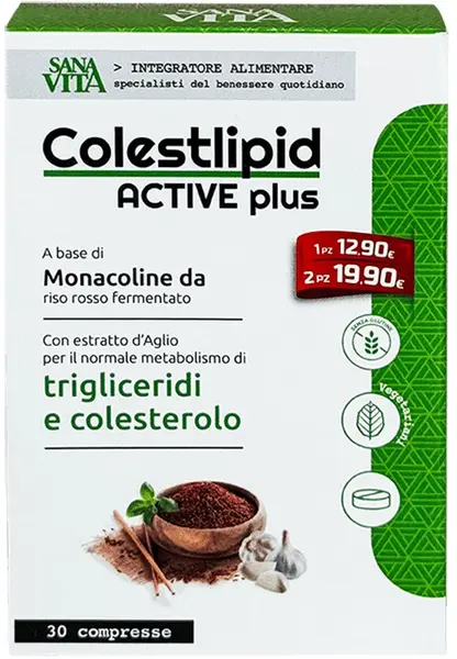 Sanavita Colestlipid Active Plus Colesterol Formula, 30 tablete, Paladin Pharma