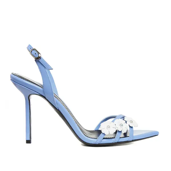 Sandale Amelie Piele Lacuita, Blue/Alb - Premium Collection - 39 / 10 cm