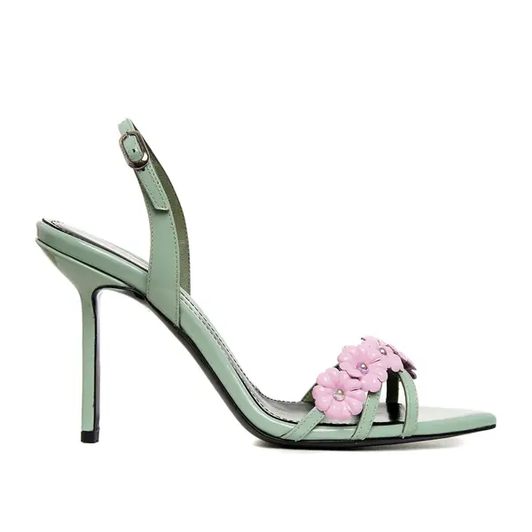 Sandale Amelie Piele Lacuita, Mint/Roz - Premium Collection - 40 / 10 cm