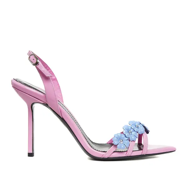 Sandale Amelie Piele Lacuita, Roz/Blue - Premium Collection - 36 / 10 cm