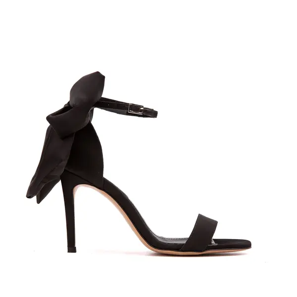Sandale Anya Satin, Negre - 37 / 9.5 cm