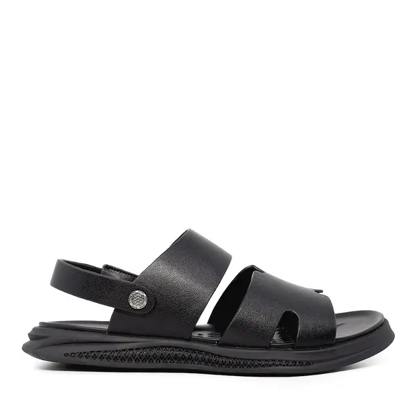 Sandale bărbați Benvenuti negre din piele 3851bs457n