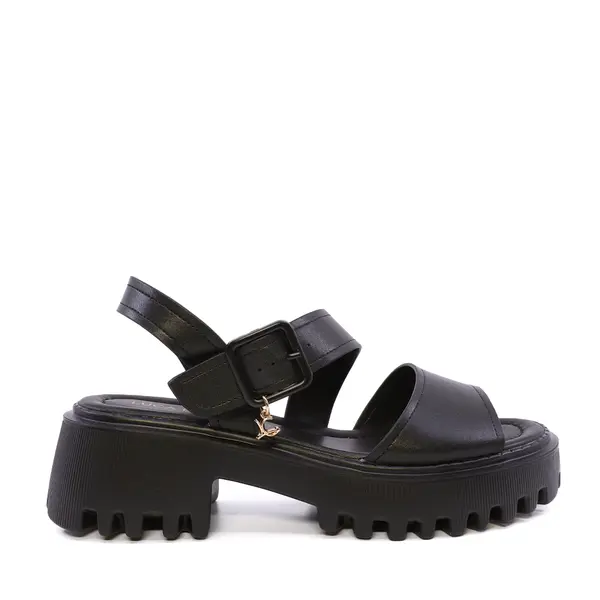 Sandale chunky femei Luca di Gioia negre din piele 1299DS1621N