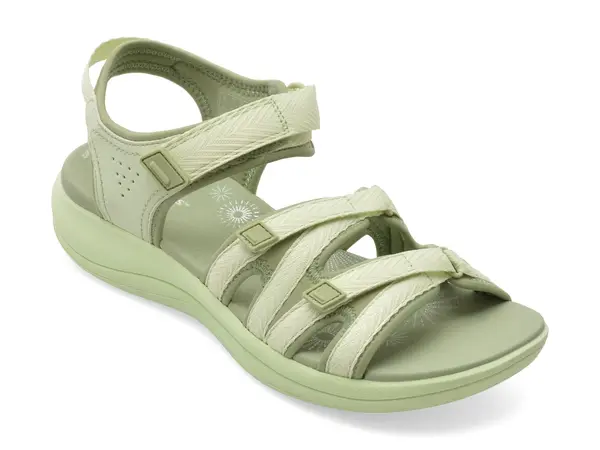 Sandale CLARKS verzi, MIRA MADI, din material textil