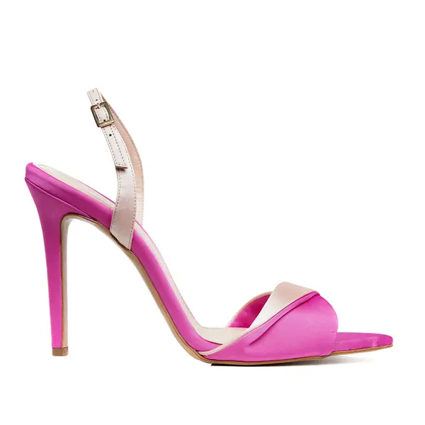 Sandale Cleo Satin, Varf Ascutit, Roz-Nude - 35 / 11 cm