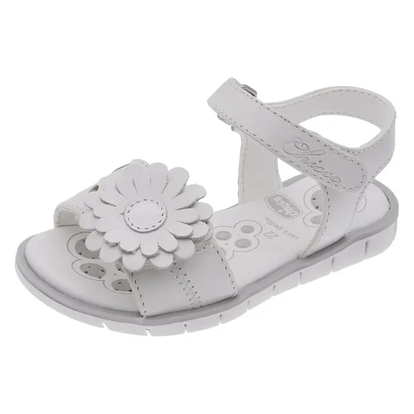 Sandale copii Chicco Cambria din piele naturala, alb, 22169-70P