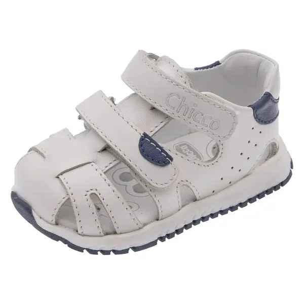 Sandale copii Chicco Giabir, piele naturala, alb, 22091-70P