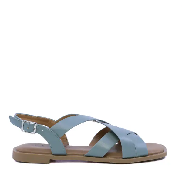 Sandale cu barete suprapuse femei Solo Donna albastre 2549DS9412BL