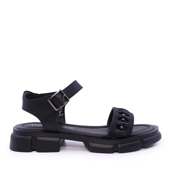 Sandale cu elemente metalice femei Luca di Gioia negre din piele 1299DS6110N