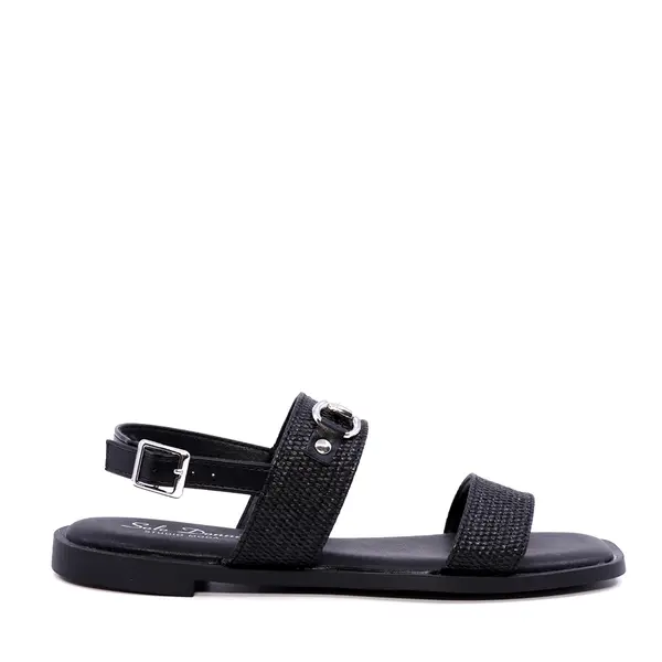 Sandale cu talpă joasă femei Solo Donna negre 2549DS8322N