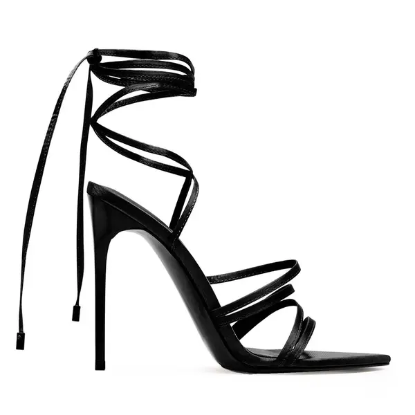 Sandale cu toc înalt femei Steve Madden Arabell negre 1460DSSARABELLN