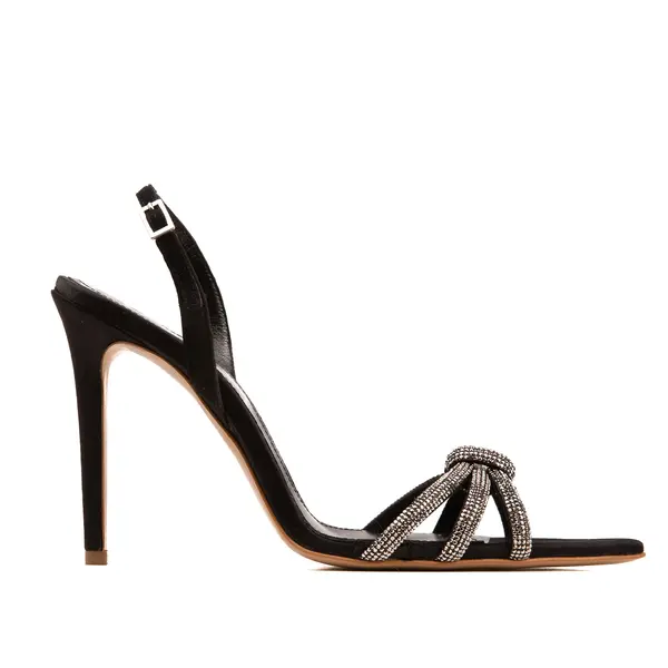 Sandale Daisy Satin, Varf Ascutit, Negre - 41 / 9.5cm