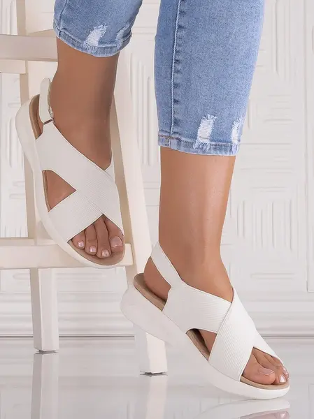 Sandale dama Bej din Material Texil Dolorma