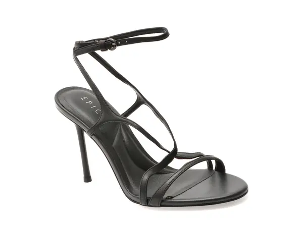 Sandale elegante EPICA negre, E364075, din piele naturala