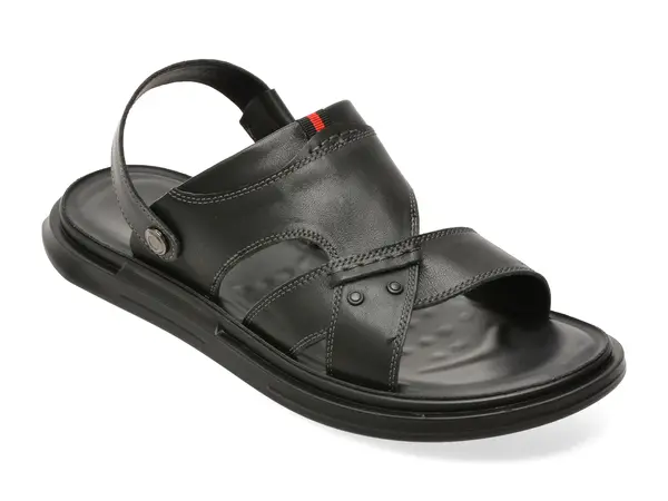 Sandale EPICA negre, 36709, din piele naturala
