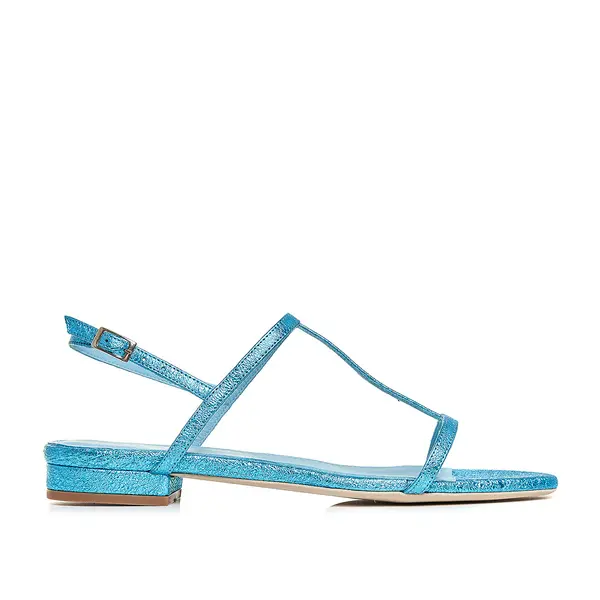 Sandale Eveline Piele Naturala, Albastre - 36 / 1 cm