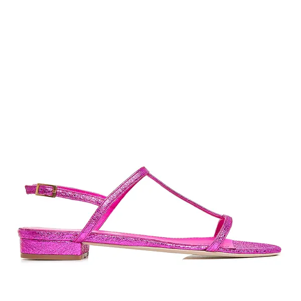 Sandale Eveline Piele Naturala, Fucsia - 34 / 1 cm