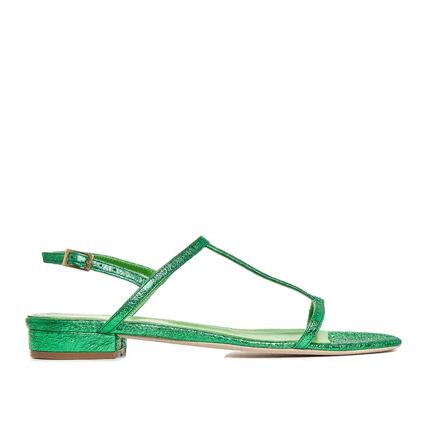 Sandale Eveline Piele Naturala, Verzi - 41 / 1 cm