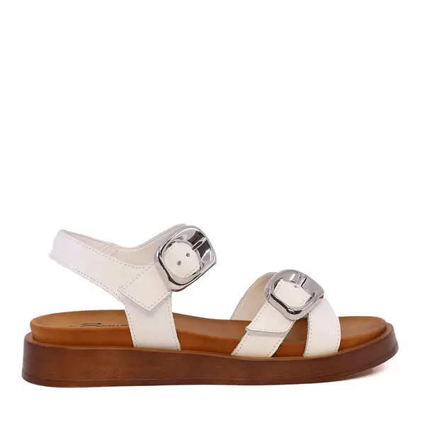 Sandale femei Benvenuti albe din piele 689ds28059a