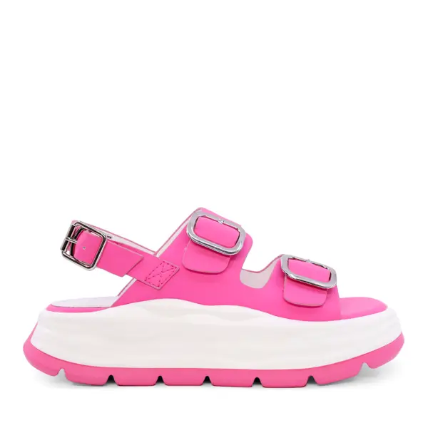 Sandale femei Benvenuti fuchsia din piele 1277DS3827FU