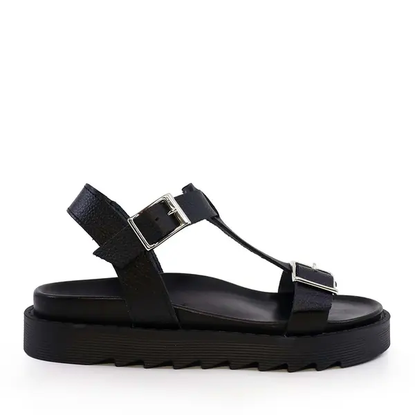 Sandale femei Benvenuti negre din piele 689ds27153n