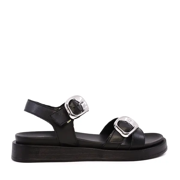 Sandale femei Benvenuti negre din piele 689ds28059n