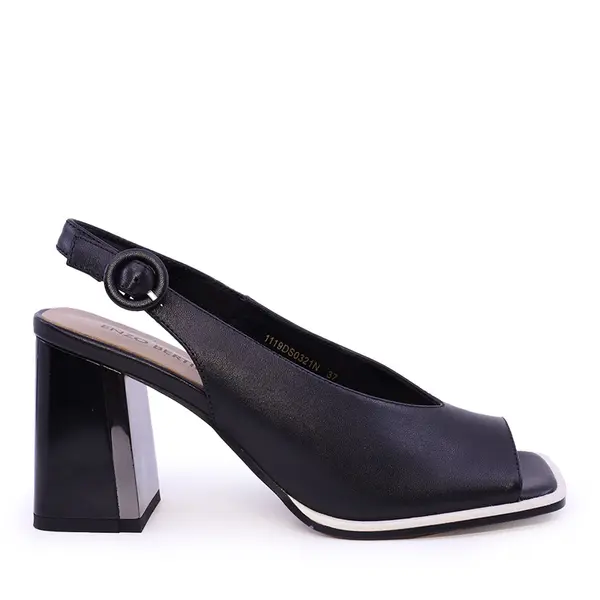 Sandale femei Enzo Bertini negre din piele 1119DS0321N