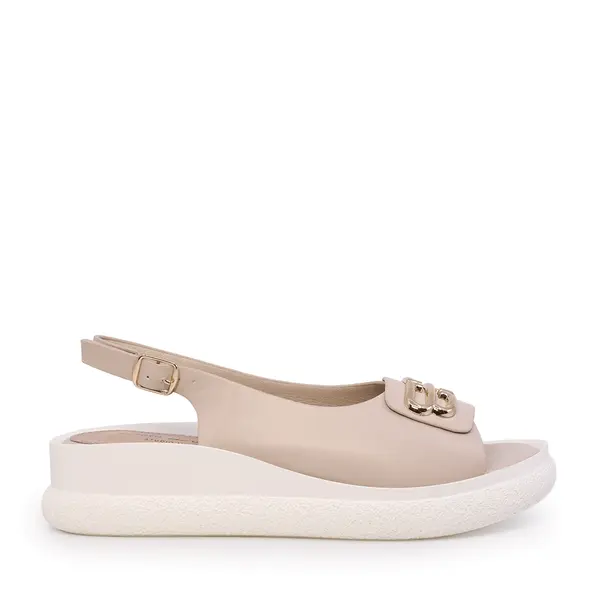Sandale femei Solo Donna bej cu accesoriu frontal 1169DS1810BE