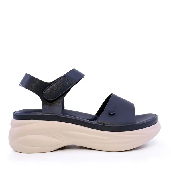 Sandale femei Solo Donna bleumarin cu talpă înălțată 2851DS2869BL