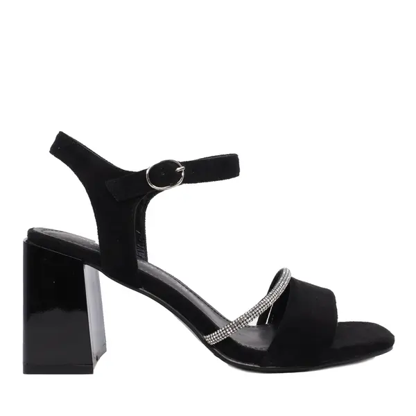 Sandale femei Solo Donna negre cu toc mediu 1169ds1100vn
