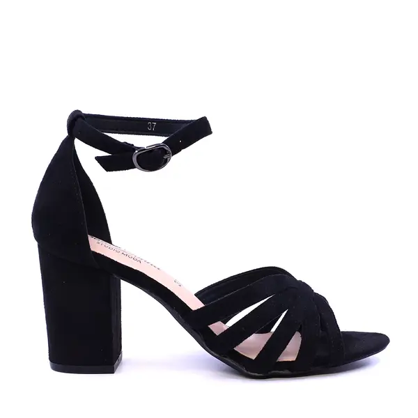 Sandale femei Solo Donna negre cu toc mediu 2549DS8795VN