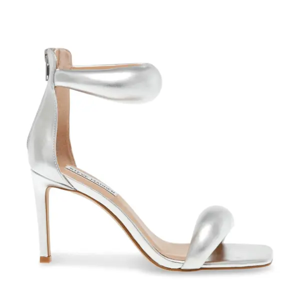 Sandale femei Steve Madden argintii cu toc înalt 1467DSPARTAYAG