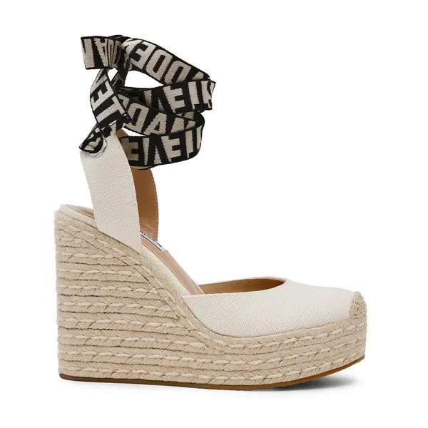 Sandale femei Steve Madden bej din canvas cu platformă 1469DSDAFINA-SMBE