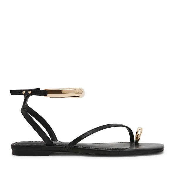 Sandale femei Steve Madden negre din piele 1461DSODYSSEYN