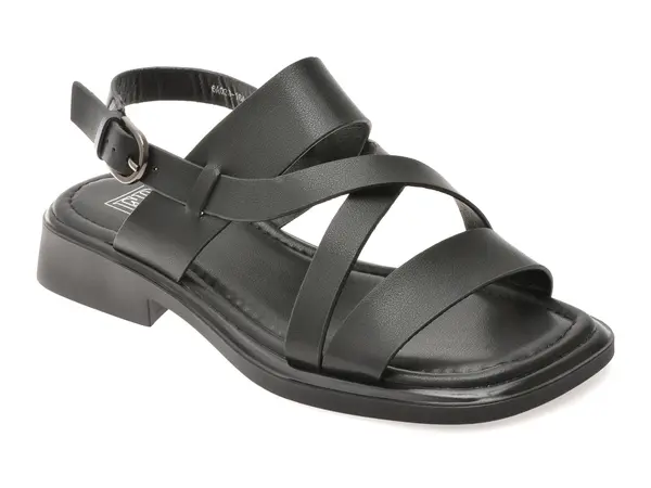 Sandale FLAVIA PASSINI negre, 6A038, din piele naturala