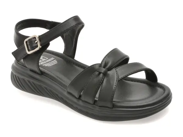 Sandale FLAVIA PASSINI negre, W036, din piele naturala