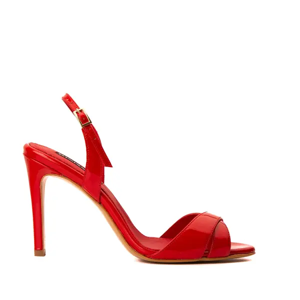 Sandale Gaia Piele Lacuita, Rosii - 34 / 1 cm
