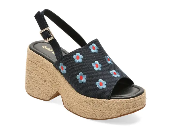 Sandale GRYXX albastre, 979, din material textil