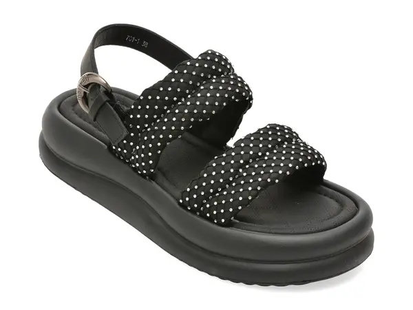 Sandale GRYXX negre, 701, din piele ecologica