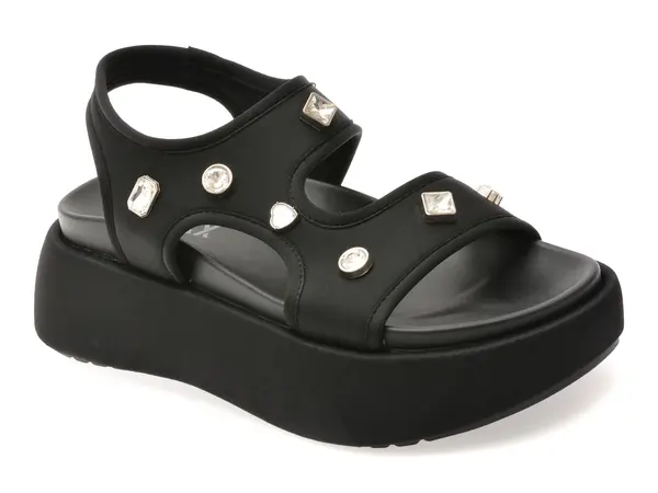 Sandale GRYXX negre, A55, din material textil