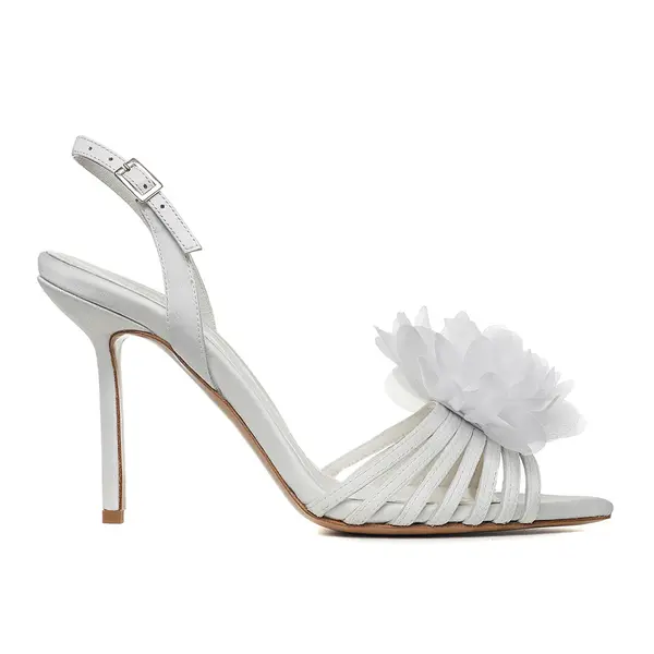 Sandale Julia Satin, Albe - Premium Collection - 35 / 10 cm