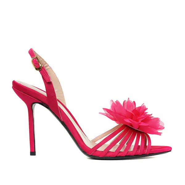 Sandale Julia Satin, Fucsia - Premium Collection - 40 / 10 cm