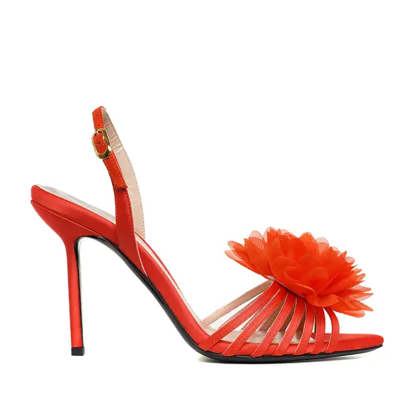 Sandale Julia Satin, Portocalii - Premium Collection - 35 / 10 cm