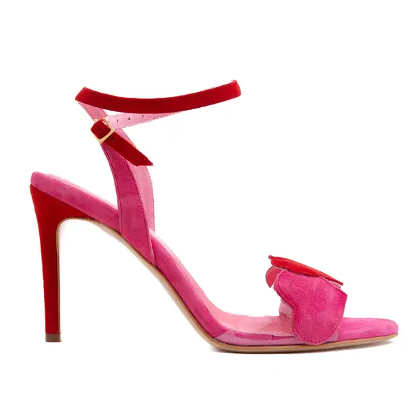 Sandale Love Me Piele Intoarsa, Rosii, Editie Limitata - 35 / 9.5 cm