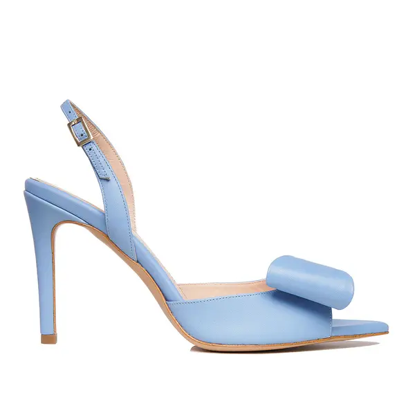 Sandale Luna Piele Naturala, Varf Ascutit, Blue - 37 / 6.5 cm