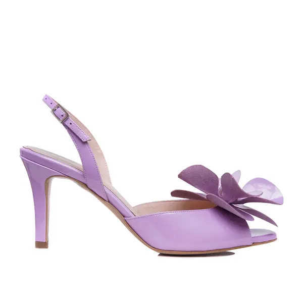 Sandale Monique Piele Lacuita, Lila - 38 / 8 cm