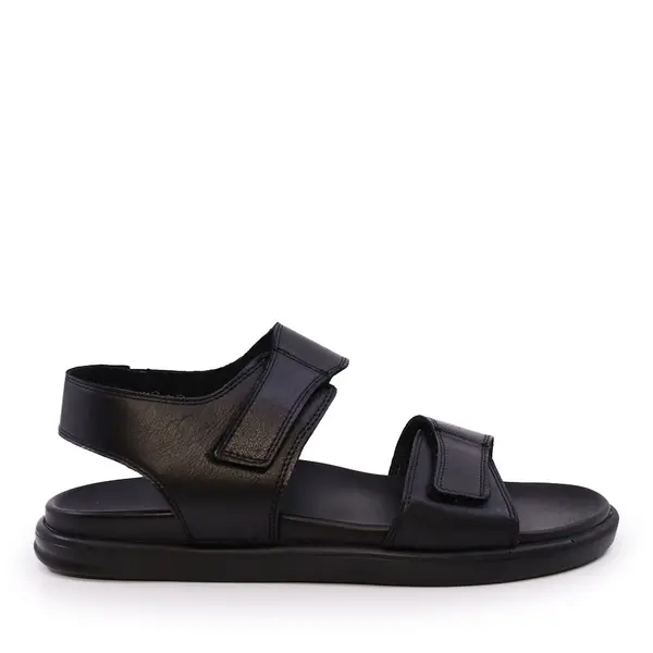 Sandale reglabile bărbați Thezeus negre din piele 2109BS19536N