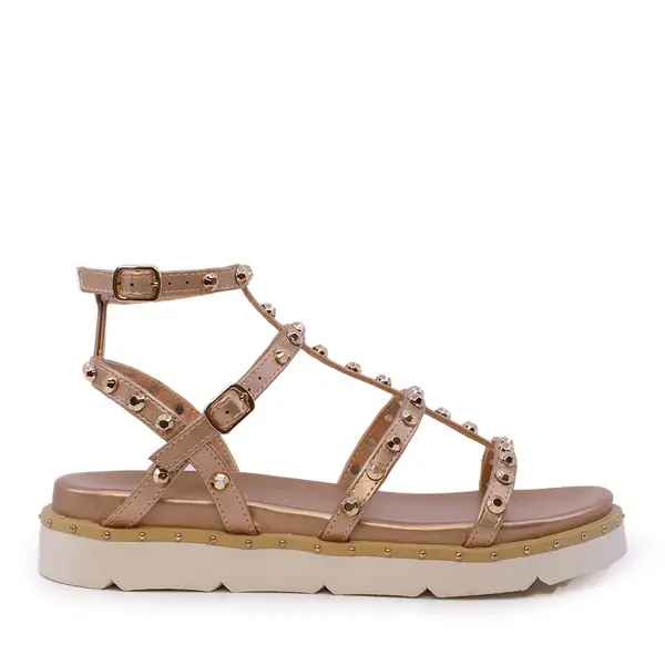 Sandale romane femei Benvenuti rose gold cu accesorii 3939DS9313RA