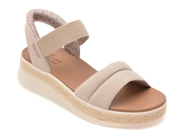 Sandale SKECHERS gri, BOBS SUN RAY, din material textil